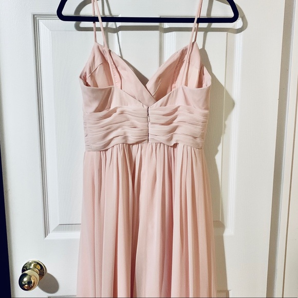 Bill Levkoff full length dress pale pink - Picture 3 of 4